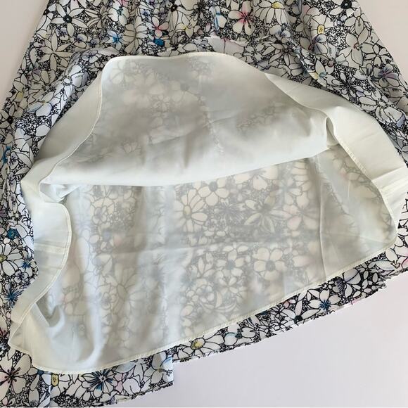 Likely Contour Daisy Delbarton Floral Asymmetrical Ruffle One Shoulder Dress 0 - Picture 9 of 13